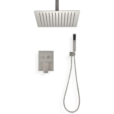 ONWITH Ceiling Mounted Shower System Combo Set with Handheld and 16"Shower head