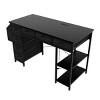 INFURNIC Desks 47.3" Multifunctional Computer Desk with 7 Drawers and Side Pocket for Work and Gaming, Black, 47.3"*19.69"*30.4" - 2 of 4