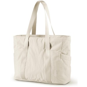 Tote Bag for Women with Zipper, Gym tote with Compartments, Work Tote Nurse Dance Yoga Bag for Travel - 1 of 4
