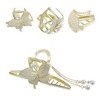 Unique Bargains Women's Pearl Long Tassel Metal Cute Butterfly Hair Claws Gold Tone 4.33"x1.57"x2.17" 1Pc - 3 of 4