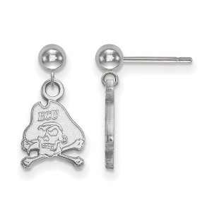 Black Bow Jewelry Sterling Silver East Carolina Pirates NCAA Dangle Earrings - 1 of 3