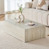 Modern Rectangular MDF Coffee Table with Wood Grain Finish, Minimalist Center or Display Table for Living Room or Corner - Koiai - 2 of 4