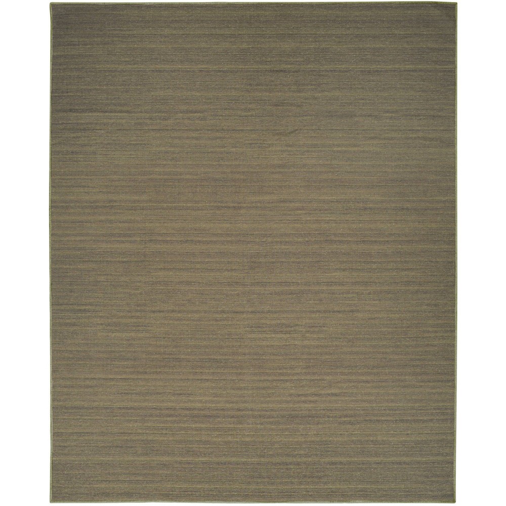 Photos - Doormat Nourison 7'10"x9'10" Machine Washable Modern Essentials Woven Area Rug Gre 