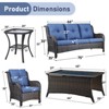 Gymojoy 5 Piece Outdoor Wicker Sofa with Patio Chairs with Coffee Table and Side Table - 3 of 4