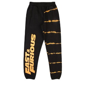 Fast & Furious Logo & Stripes Adult Black Sweatpants - 1 of 4