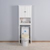 Over The Toilet Storage Cabinet with Adjustable Shelf and Door, Bathroom Space Saver Organizer Above Toilet, Free Standing Toilet Rack - 2 of 4