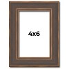 PosterPalooza | Photo Size Elegant Brown Picture Frame - UV Acrylic, Foam Board Backing, Hanging Hardware - 2 of 4