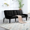 Sapphtopaz Futon Couch Sofa - Convertible Sofa Bed with Comfortable Upholstery, Space-Saving Furniture for Living Room, Bedroom & Guests - 3 of 4