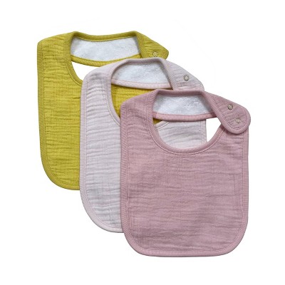 Image of Baby 3pk Muslin Bib - Cloud Island™ Yellow