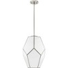 Progress Lighting Latham 1-Light Pendant, Brushed Nickel, White Art Glass - 4 of 4