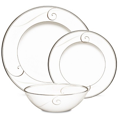 Noritake Platinum Wave 3-Piece Place Setting