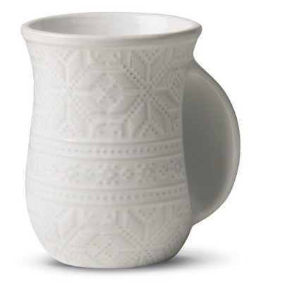 tagltd 16 oz. White Sweater Hand Warmer Christmas Stoneware Mug