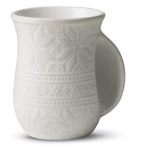 tagltd 16 oz. White Sweater Hand Warmer Christmas Stoneware Mug - 1 of 4