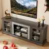 ORRD 70" Modern TV Stand with Faux Stone Finish & Hidden Cable Management, Large Media Console for up to 75 inch TVs（Grey） - 3 of 4