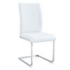 CAVINAS Modern Luxury Simple Arch Chair, PU High Resilience Dining Chair with Crazy Horse Texture and Arched Metal Leg - 2 of 4