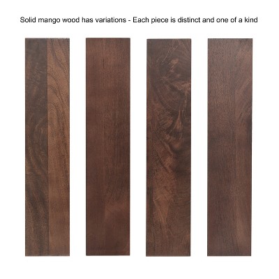 Walnut Brown Mango Wood Rectangular Vanity Mirror