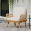 Outdoor Lounge Chair with Cushions,Acacia Wood and Rope Weave Club Chair for Patio or Balcony–Maison Boucle - 3 of 4