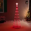 Northlight LED Lighted Show Cone Christmas Tree Outdoor Decoration - 6' - Red Lights - 3 of 4