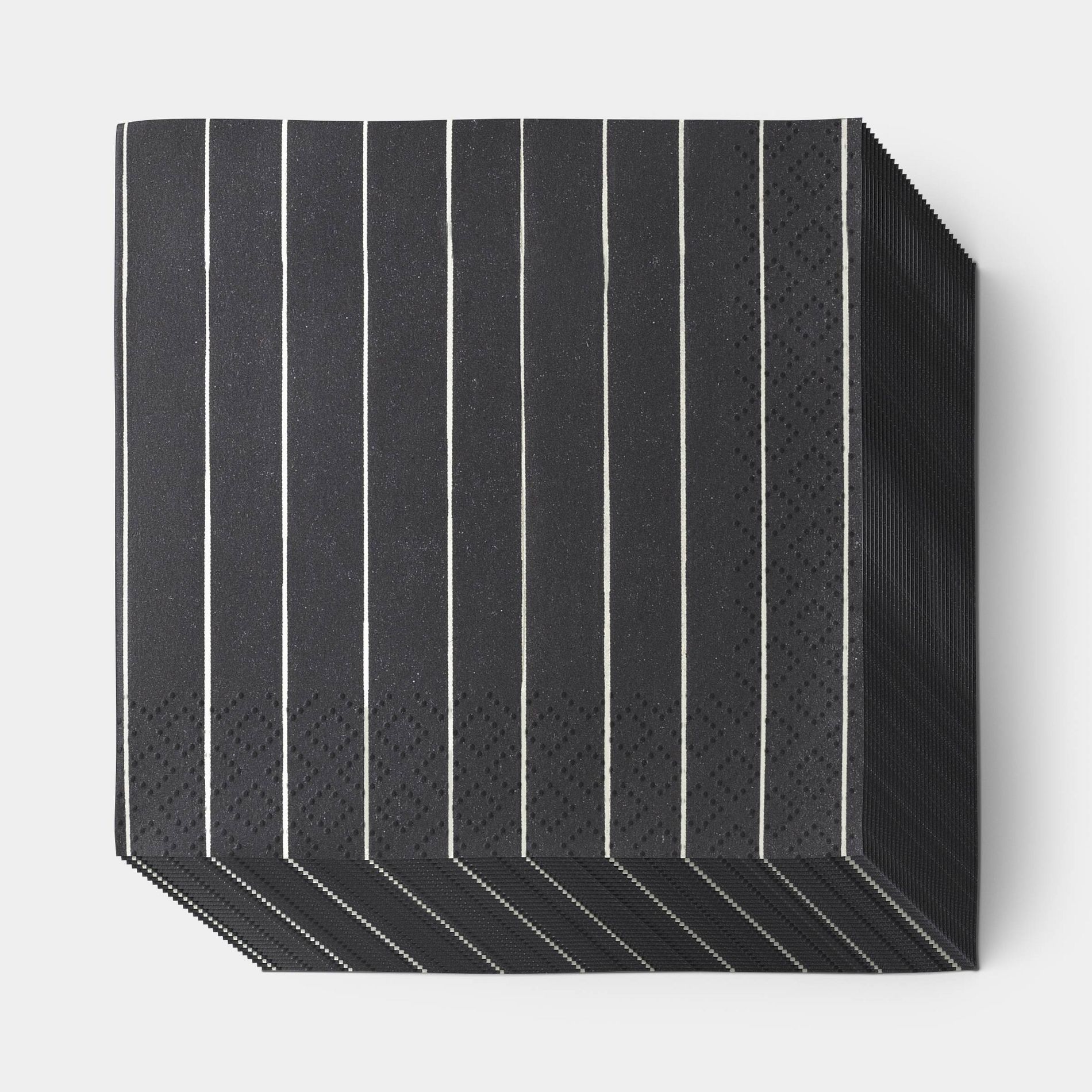 30ct Pinstriped Disposable Beverage Napkins Black - Hyde and EEK! Boutique™: Halloween