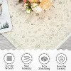 Acekool 10x13 Vintage Medallion Washable Area Rug, Extra Large Non-Slip Distressed Floral Carpet, Stain Resistant for Living Room, Bedroom, Grey - 2 of 4