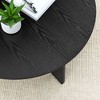 CENGHU Round Coffee Table, Wooden Side Table, Minimalist Round End Table, Sofa Table, Modern Nightstand for Bedroom, Living Room, Reception Room - 3 of 4