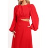 Petal and Pup Womens Ginnee Puff Sleeve Cutout Midi Dress - 3 of 4