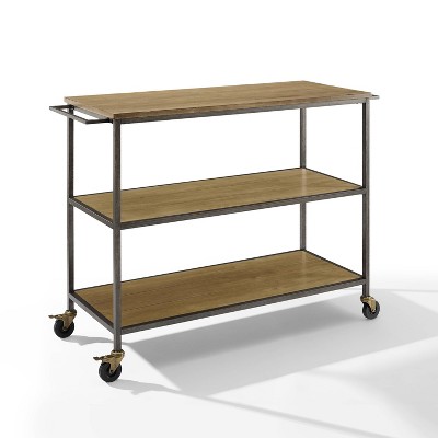 Brooke Kitchen Cart Washed Oak - Crosley
