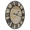 Northlight 24" Metal Framed Roman Numeral Battery Operated Round Wall Clock - image 3 of 4