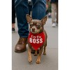 Parisian Pet 'I'm The Boss' Bandana for Dogs & Cats - Trendy, Comfortable, Funny Red Pet Bandana, Fashionable Dog & Cat Accessory - 2 of 4
