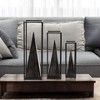 HomeRoots Black Metal Framed Pyramid Sculpture - 2 of 4