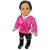 Sophia’s 6 Piece Soccer Uniform Outfit Set for 18'' Dolls, Fuchsia - 2 of 4