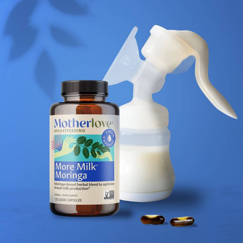 Motherlove More Milk Moringa Vegan Dietary Supplement Capsules - 120ct, 3 of 4