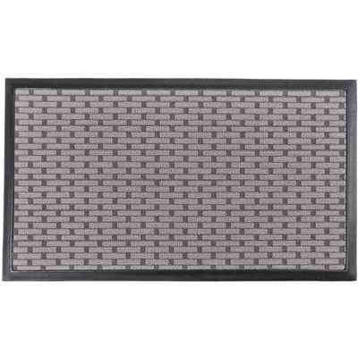 KAF Home 17x30 Tufted Chain Door Mat - Black - 30W x 17D