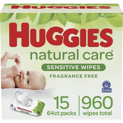 Image of Huggies Natural Care Sensitive Unscented Baby Wipes - 960ct