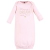 Hudson Baby Infant Girl Gown, Swaddle Blanket and Cap or Headband, Mom Floral, 0-6 Months - 4 of 4