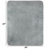Waterproof Pet Blanket - 50x60-Inch Reversible Fleece Throw Protects Couches, Cars, and Beds from Spills, Stains, and Fur by PETMAKER (Gray) - 3 of 4
