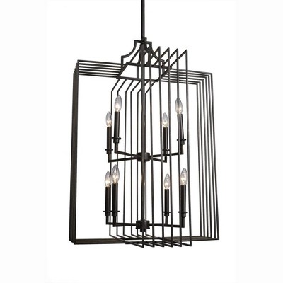 Toltec Lighting Sky Loft 8 - Light Chandelier in  Dark Granite