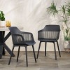Set of 2 Dahlia Dining Chair, Black-Christopher Knight Home - 2 of 4