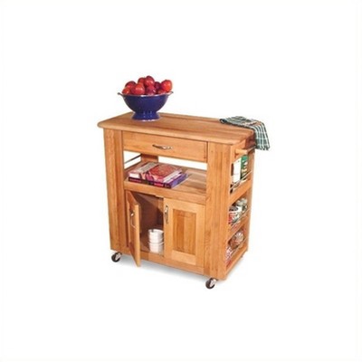 Wood Catskill Heart of the Kitchen Butcher Block Island in Natural Brown - Catskill Craftsmen