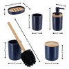 Evideco French Home Goods Refined Bathroom Essentials Set with Natural Bamboo - 5 pieces - 4 of 4