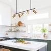 Rennnsan Linnova 50" W 5 -Light Dimmable Modern Linear Kitchen Island Pendant in Black & Bronze & White & Gold - 4 of 4