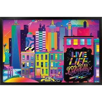 Trends International Jason Naylor - Live Life Colorfully Framed Wall Poster Prints