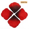 Unique Bargains Faux Silk Artificial Flower Rose Petals for Wedding Decoration 2x2 Inch 3200 Pcs Dark Red - 3 of 3