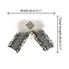 INSPIRE CHIC Women's Bowknot Multicolored Braided Tweed Ribbon Furry Brooch Ties - 2 of 4