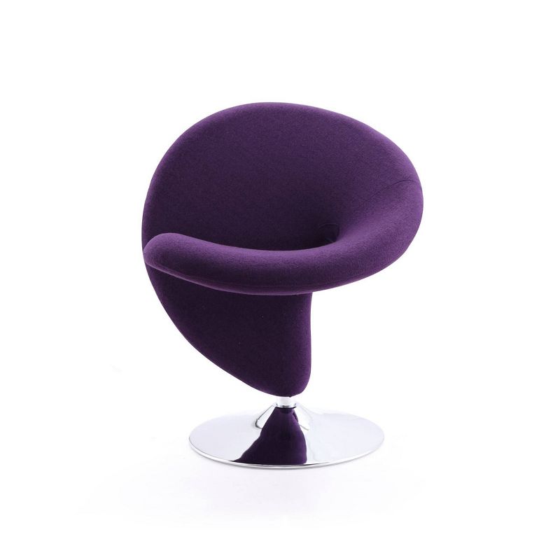 Curl Wool Blend Swivel Accent Chair - Manhattan Comfort, 4 of 8