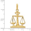 Black Bow Jewelry 14k Yellow Gold Scales of Justice Polished Pendant - 3 of 4