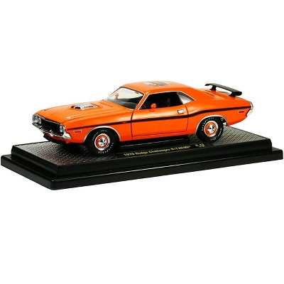 1970 Dodge Challenger R/T HEMI Orange w/ Black Stripes "50th HEMI Anniversary" (1964-2014) 1/24 Diecast Model Car by M2 Machines
