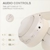 SUGIFT Over-Ear Bluetooth Headphones with Noise Cancellation, Beige - 4 of 4