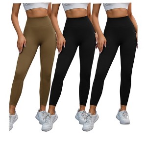 INSPIRE CHIC 3 Packs Women's High Waisted Butt Lifting Cycling Running Workout Control Panties - 1 of 4