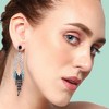 SOHI Women's Silver Dazzling Drop Earrings - 3 of 3